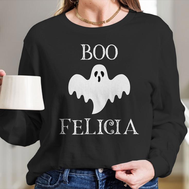 Boo Felicia Funny Halloween Long Sleeve T-Shirt Gifts for Her