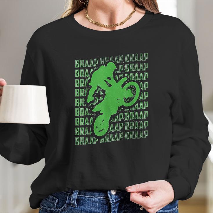 Braap Moto Long Sleeve T-Shirt Gifts for Her