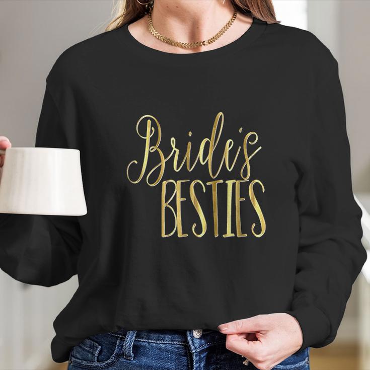 Bridesmaid Brides Besties Wedding Long Sleeve T-Shirt Gifts for Her