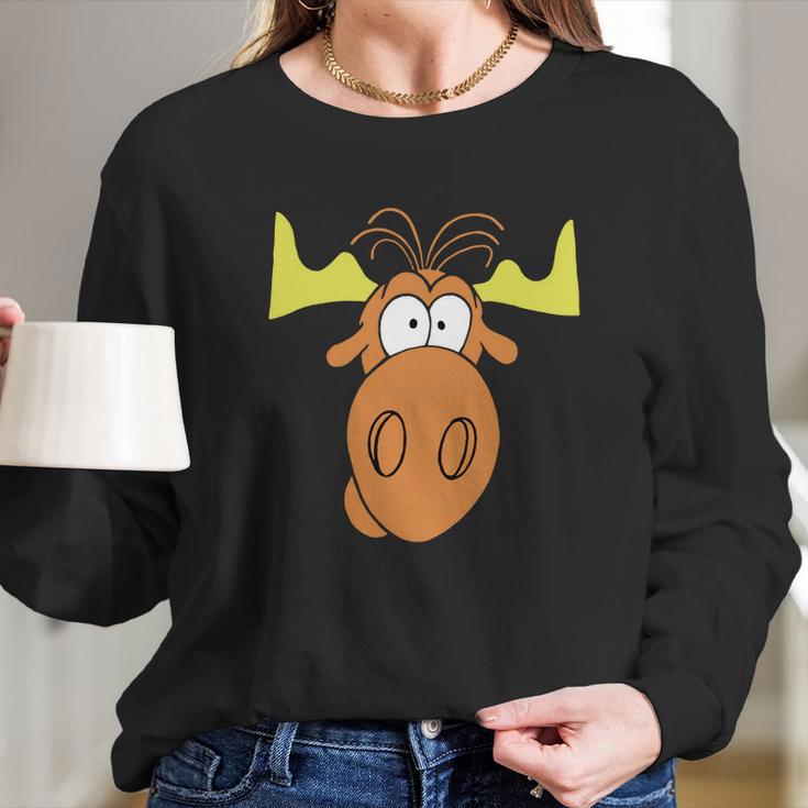 Bullwinkle The Moose Long Sleeve T-Shirt Gifts for Her