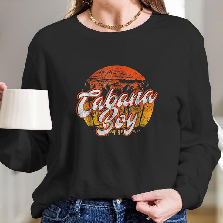 Cabana Boy Retro Classic Pool Boy Palm Beach Long Sleeve T-Shirt Gifts for Her