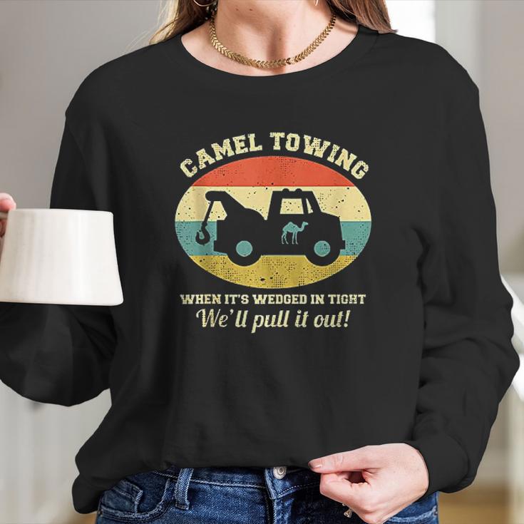 Camel Towing Retro Long Sleeve T-Shirt Gifts for Her