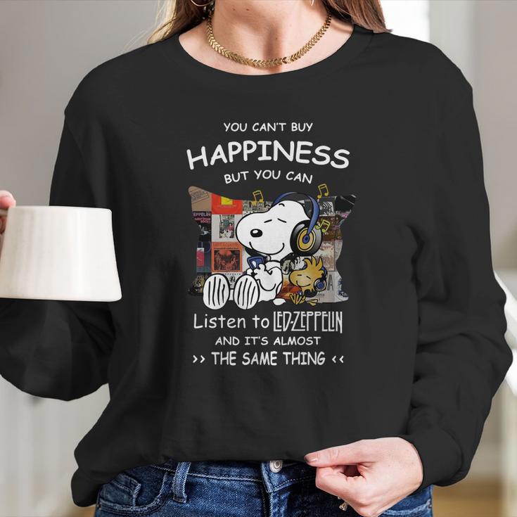 You Can’T Buy Happiness But You Can Listen To Led Zeppelin Snoopy Shirt Long Sleeve T-Shirt Gifts for Her