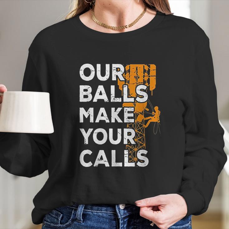 Cell Tower Climber Antena Climber Telecommunication Long Sleeve T-Shirt Gifts for Her