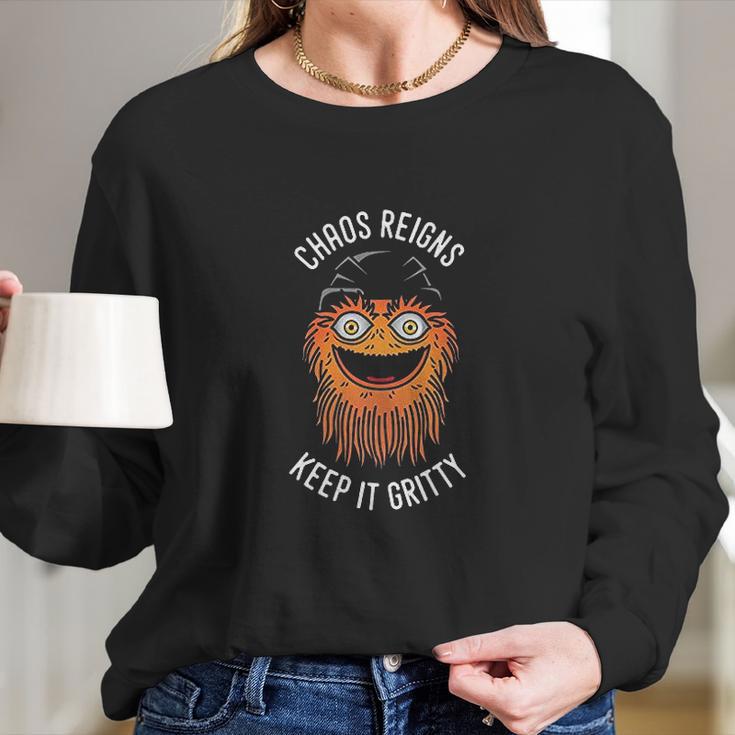 Chaos Gritty Reigns Keep It Gritty Mascot Long Sleeve T-Shirt Gifts for Her