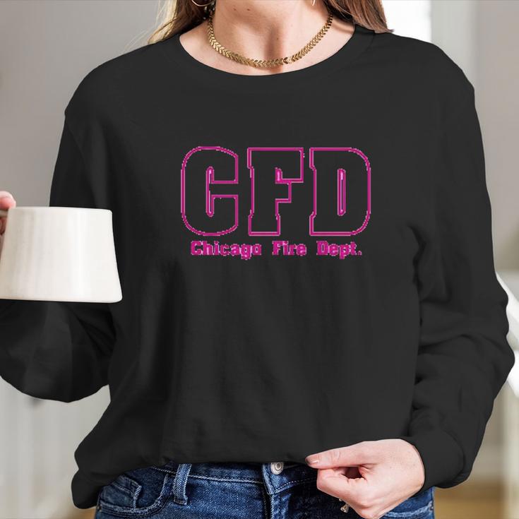 Chicago Fire Department Long Sleeve T-Shirt Gifts for Her