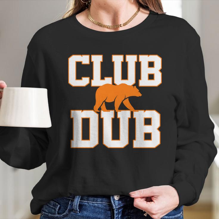 Chicago Sports Fan Club Dub Football Logo Long Sleeve T-Shirt Gifts for Her