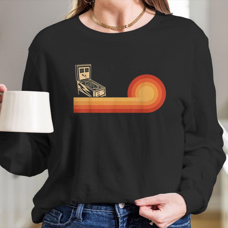 Classic Retro Pinball For Men Vintage Arcade Long Sleeve T-Shirt Gifts for Her