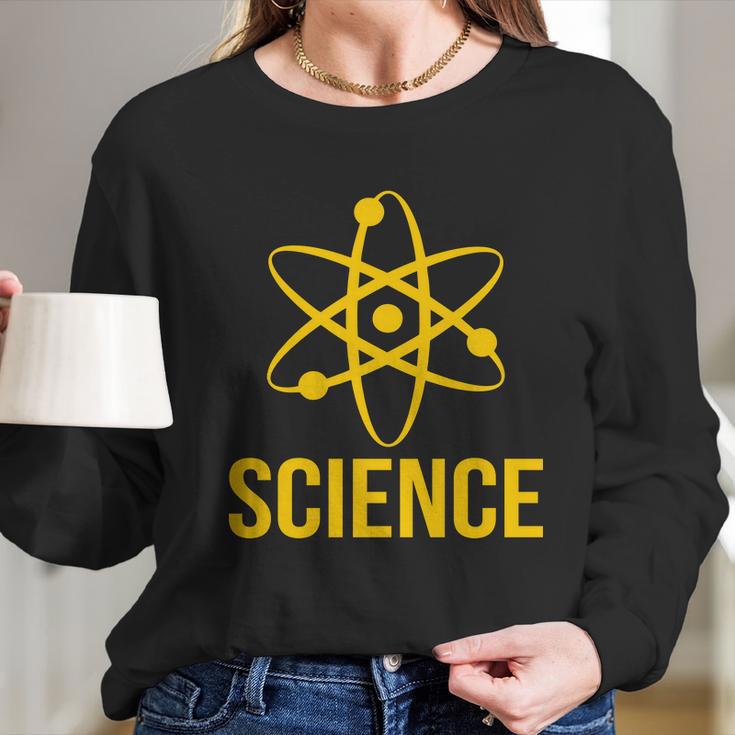 Classic Science Atom Logo Long Sleeve T-Shirt Gifts for Her