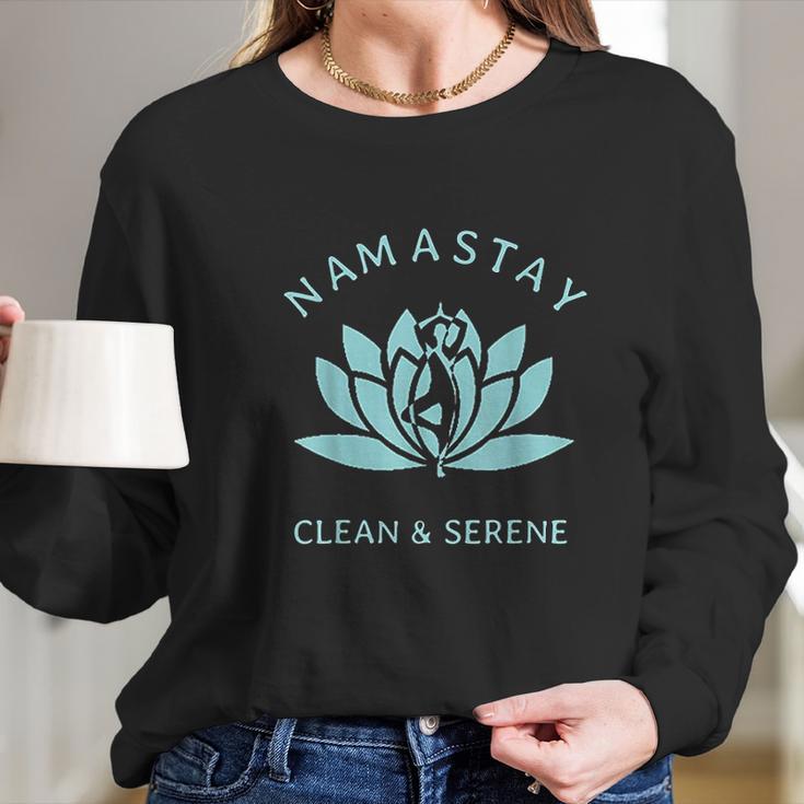 Clean And Serene Yoga Narcotics Anonymous Long Sleeve T-Shirt Gifts for Her