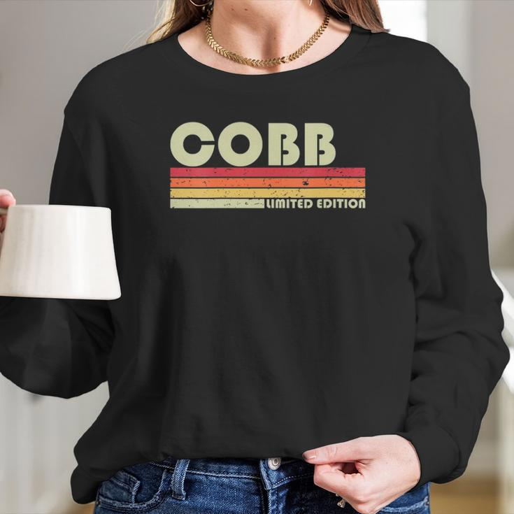 Cobb Surname Funny Retro Vintage 80S 90S Birthday Reunion Long Sleeve T-Shirt Gifts for Her