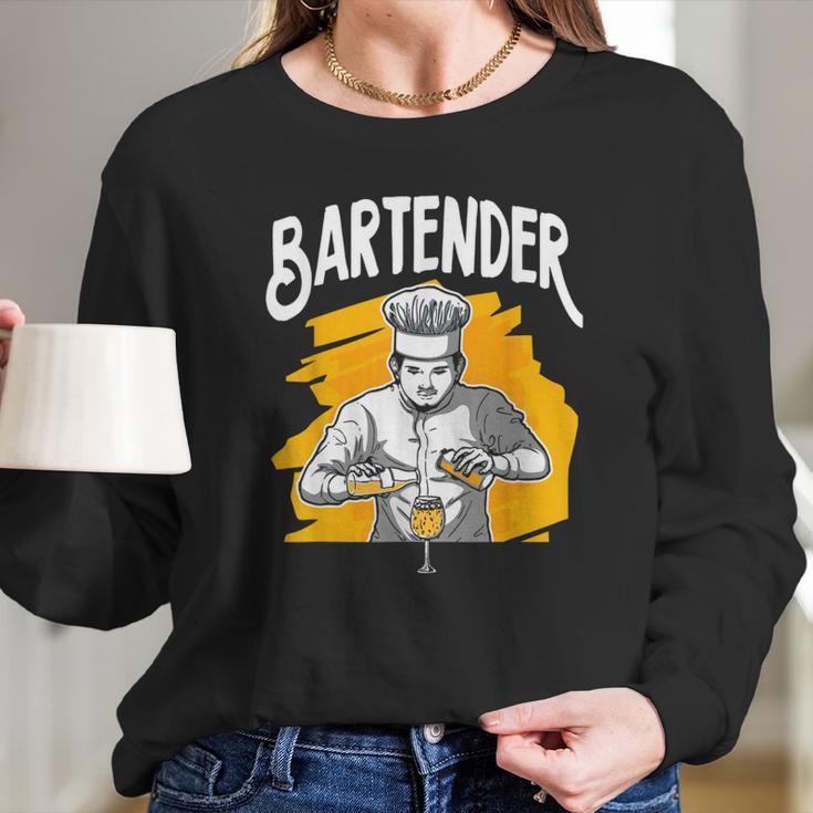 Cocktail Mixologist Bartender Long Sleeve T-Shirt Gifts for Her