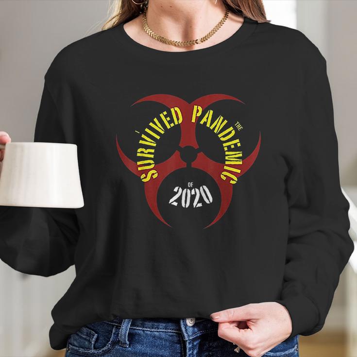 Cool I Survived The Pandemic Of 2020 Long Sleeve T-Shirt Gifts for Her