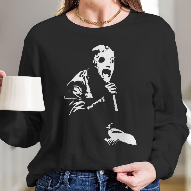 Corey Taylor Slipknot With Face Covering Iconic Rock Men Long Sleeve T-Shirt Gifts for Her