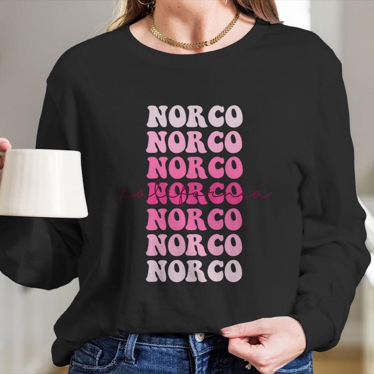 Country Music Festival Western Wear Cowgirl Howdy Norco Cali Gift Long Sleeve T-Shirt Gifts for Her