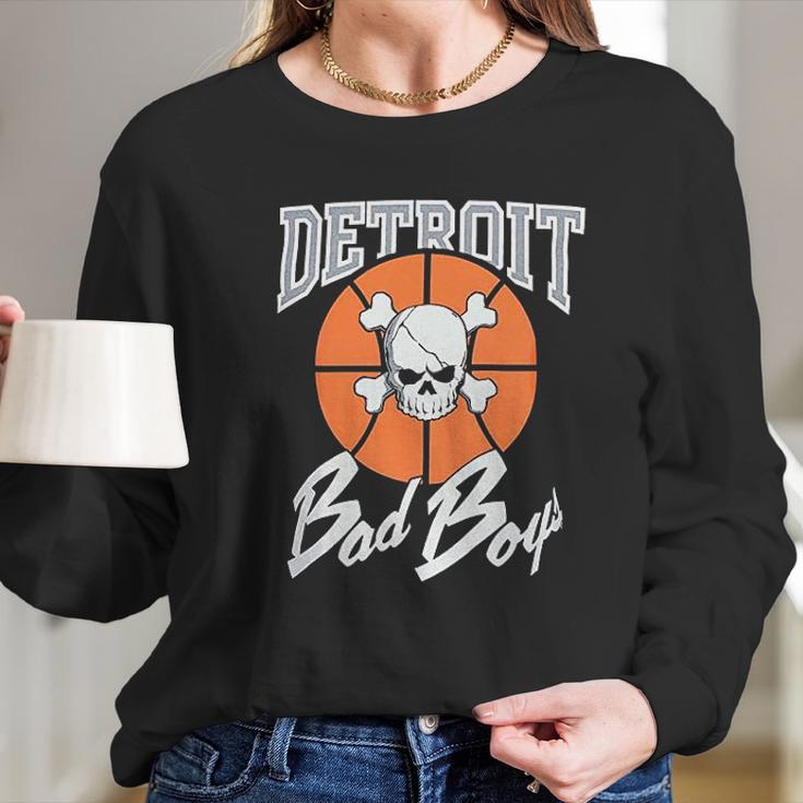 Customizable Detroit Pistons Authentic Bad Boys Long Sleeve T-Shirt Gifts for Her