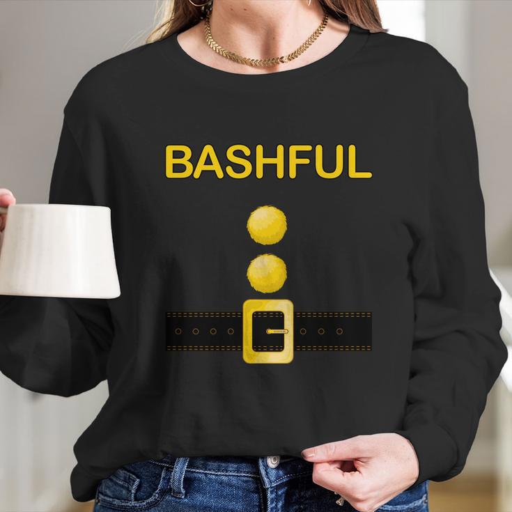 Cute Halloween Funny Halloween Day Bashful Dwarf Costume Long Sleeve T-Shirt Gifts for Her