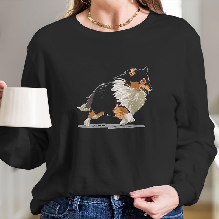 Cute Sheltie Shetland Sheepdog Long Sleeve T-Shirt Gifts for Her