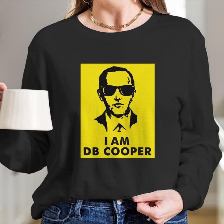 I Am D B Cooper Robber Thief Parachute Funny Long Sleeve T-Shirt Gifts for Her