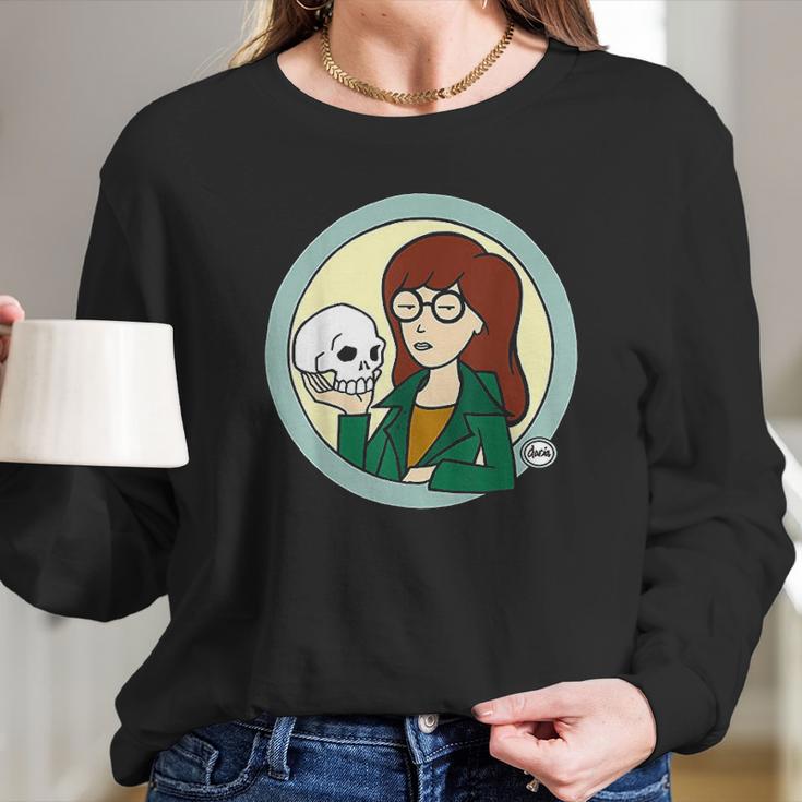 Daria Skull Holder Long Sleeve T-Shirt Gifts for Her