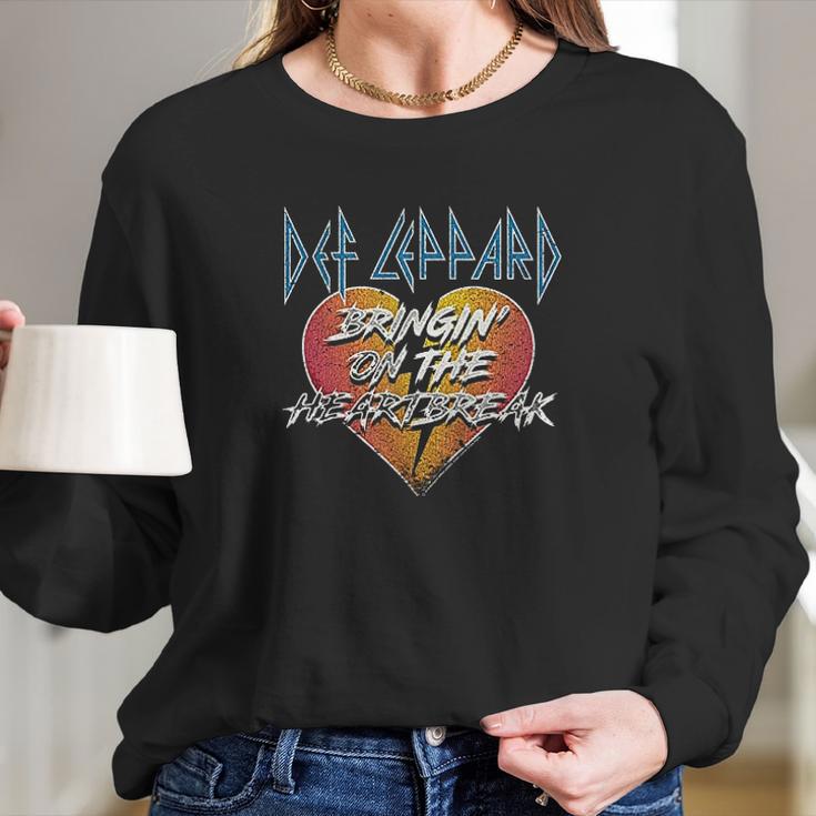 Def Leppard 1977 English Rock Band Bringin Heartbreak Black Long Sleeve T-Shirt Gifts for Her