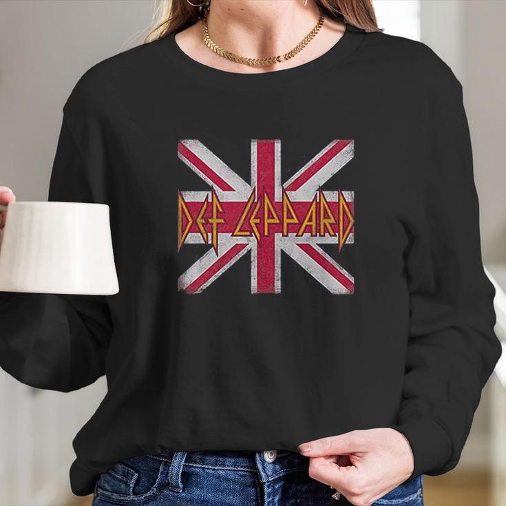 Def Leppard Union Jack Long Sleeve T-Shirt Gifts for Her