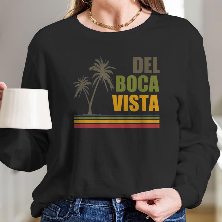 Del Boca Vista Ocean Retro Long Sleeve T-Shirt Gifts for Her