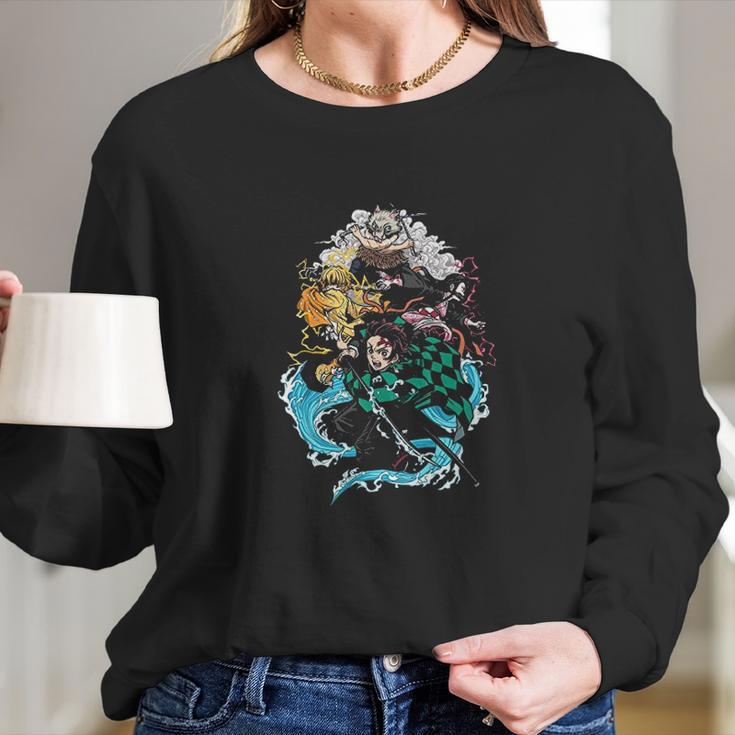 Demon Slayer Cartoon Long Sleeve T-Shirt Gifts for Her