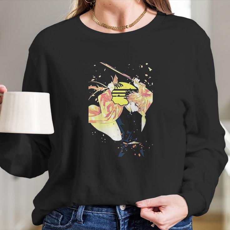 Demon Slayer Kimetsu No Yaiba Moon Long Sleeve T-Shirt Gifts for Her