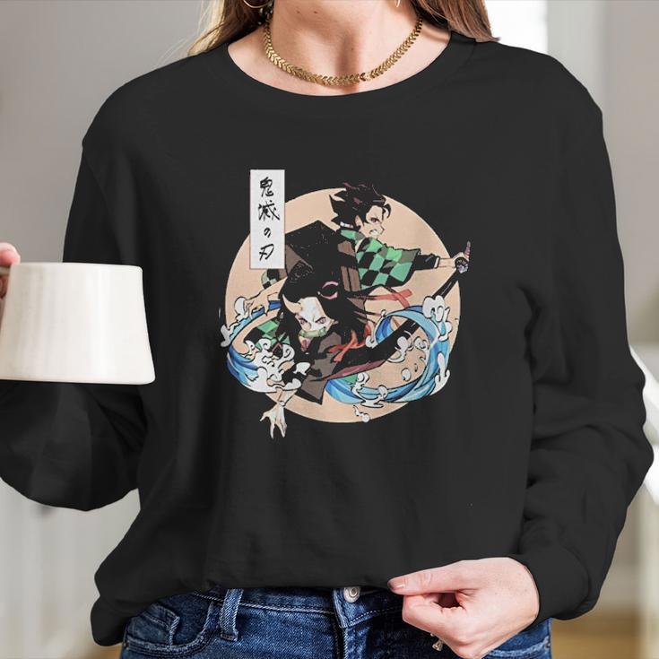 Demon Slayer Over The Moon Long Sleeve T-Shirt Gifts for Her