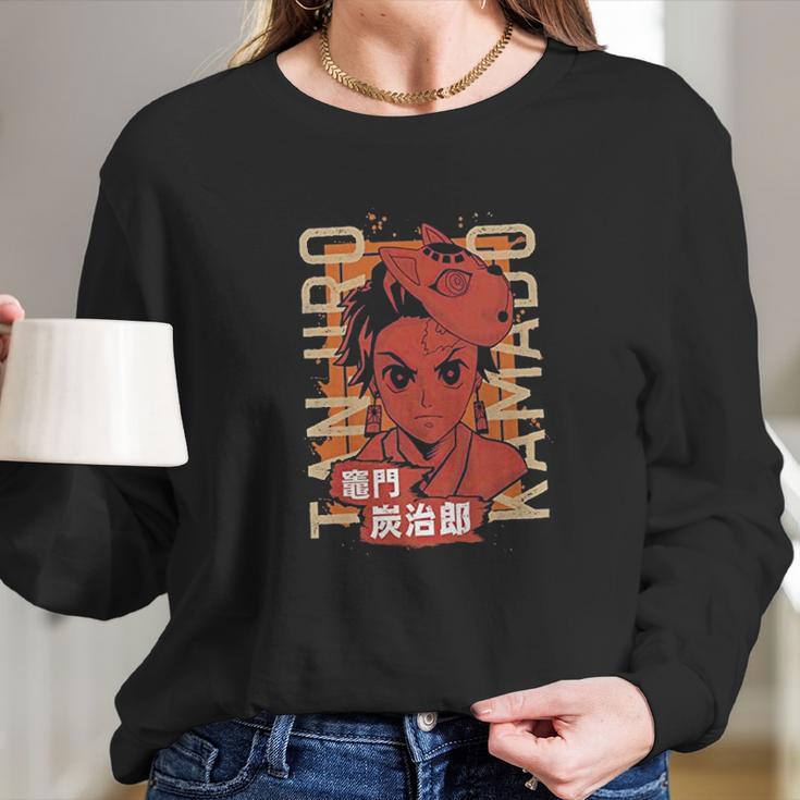 Demon Slayer Real Face Long Sleeve T-Shirt Gifts for Her