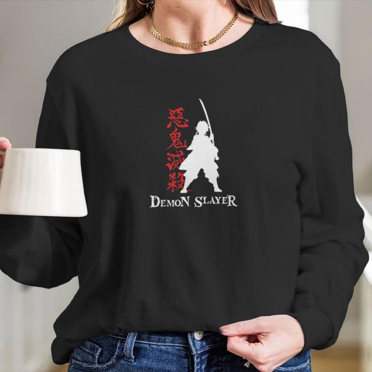 Demon Slayer Silhouette Long Sleeve T-Shirt Gifts for Her