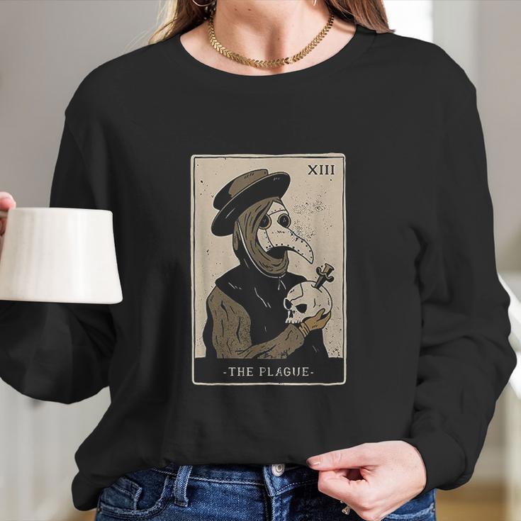 Design Show A Tarot Card With A Plague Doctor Long Sleeve T-Shirt Gifts for Her