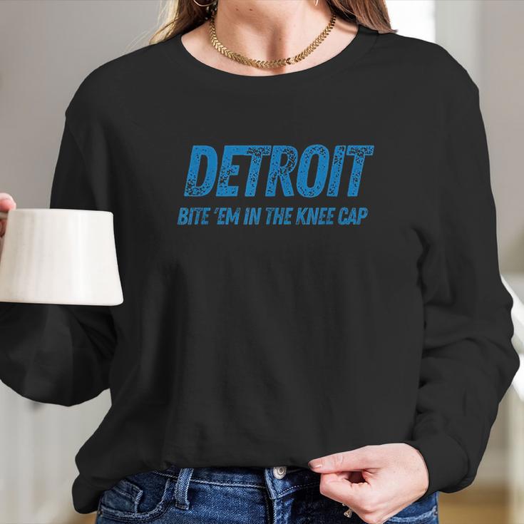 Detroit Michigan Sunday Lion Long Sleeve T-Shirt Gifts for Her