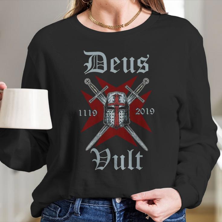 Deus Vult 1119 Long Sleeve T-Shirt Gifts for Her