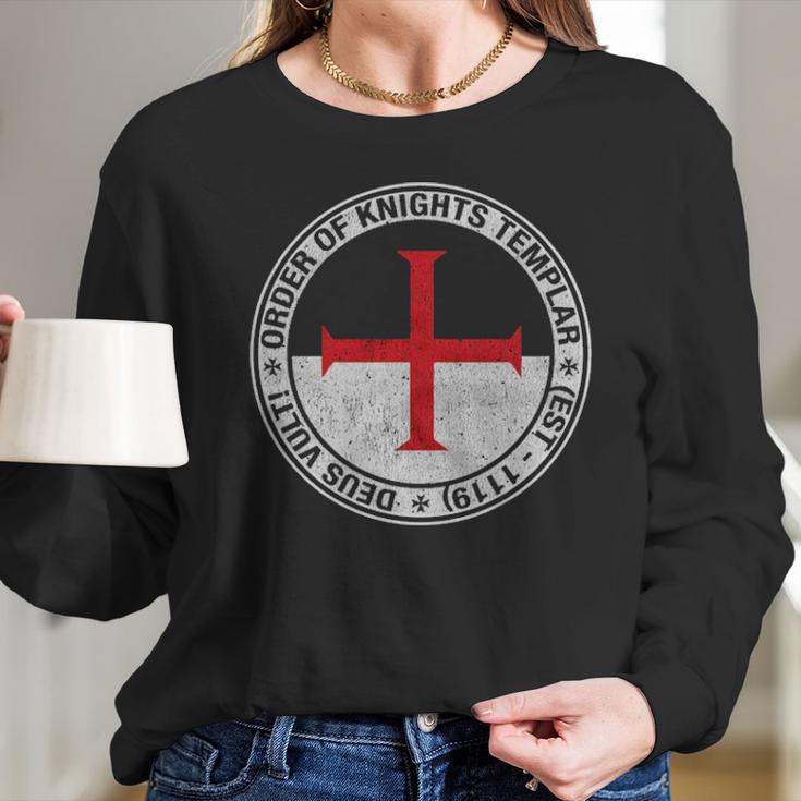 Deus Vult - Templar Long Sleeve T-Shirt Gifts for Her