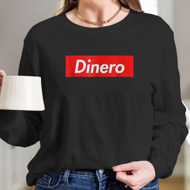 Dinero Red Badge Long Sleeve T-Shirt Gifts for Her