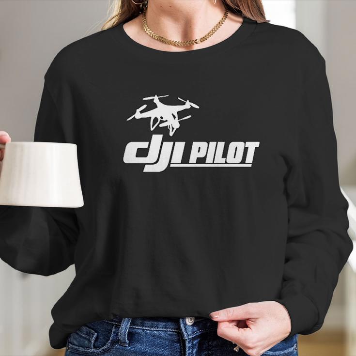 Dji Drone Phantom Pilot Funny Long Sleeve T-Shirt Gifts for Her