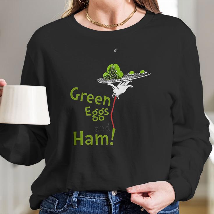 Dr Seuss Green Eggs And Ham Title Long Sleeve T-Shirt Gifts for Her