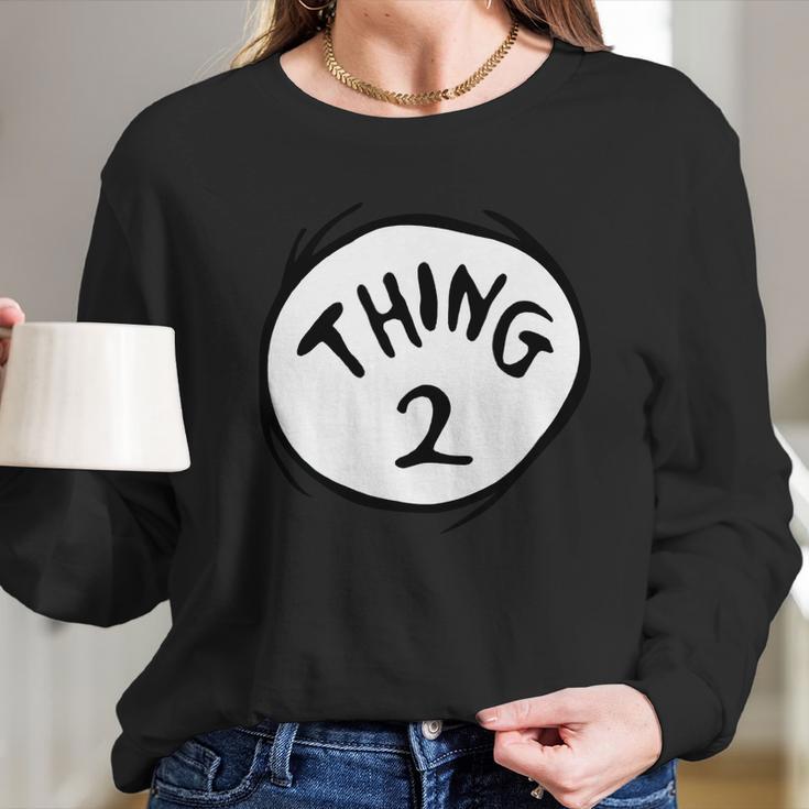 Dr Seuss Thing 2 Emblem Red Long Sleeve T-Shirt Gifts for Her