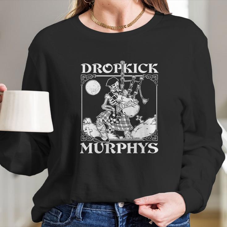 Dropkick Murphys Vintage Skeleton Piper Slim Fit Long Sleeve T-Shirt Gifts for Her