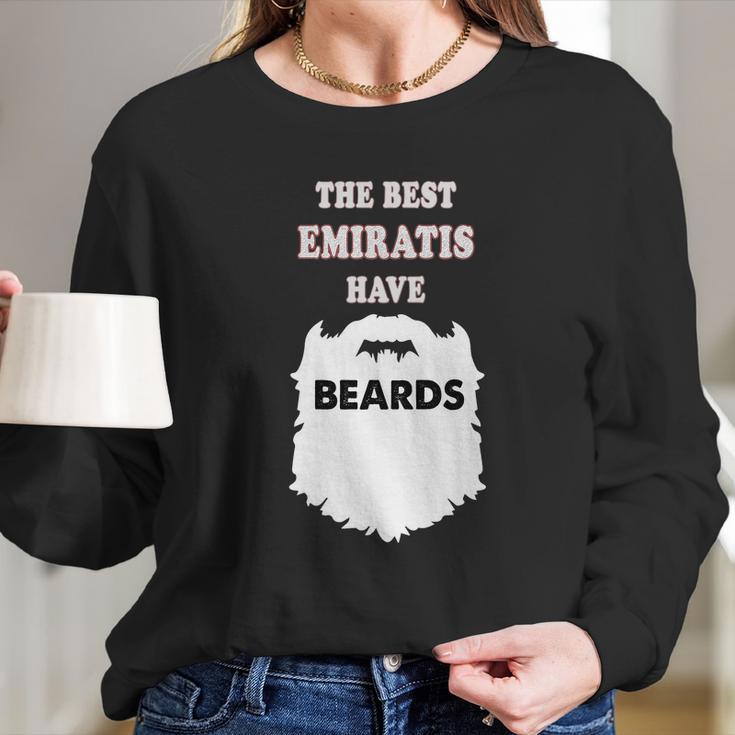 Emirati Beards Gift Uae Bearded Dubai Arab Tee Long Sleeve T-Shirt Gifts for Her