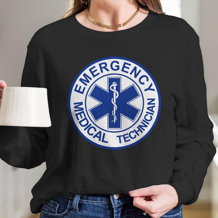 Emt Emergency Medical Technician Logo Long Sleeve T-Shirt Gifts for Her