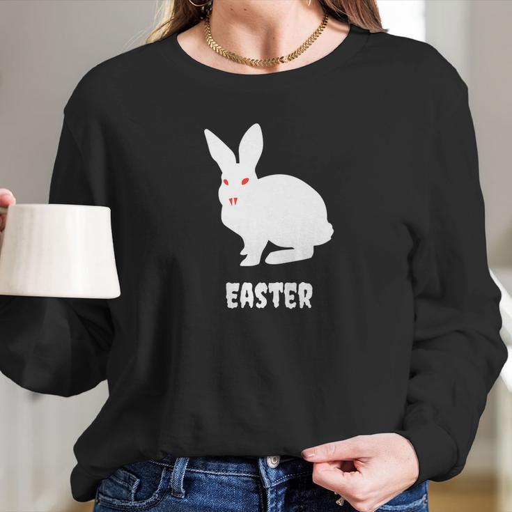 Evil Easter Bunny Rabbit Anti Holiday Pastel Goth Top Long Sleeve T-Shirt Gifts for Her