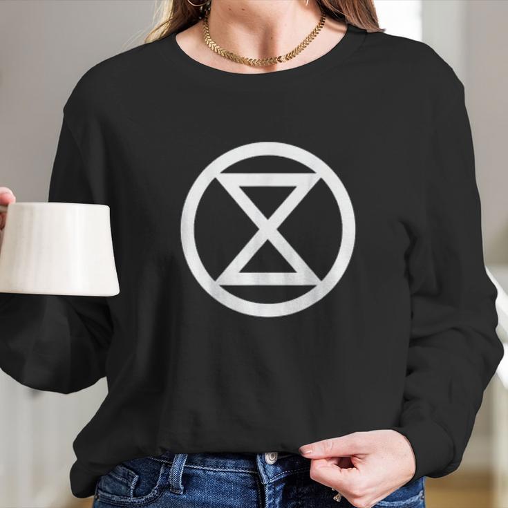 Extinction Rebellion Rebel For Life Climate Change Carbon Long Sleeve T-Shirt Gifts for Her