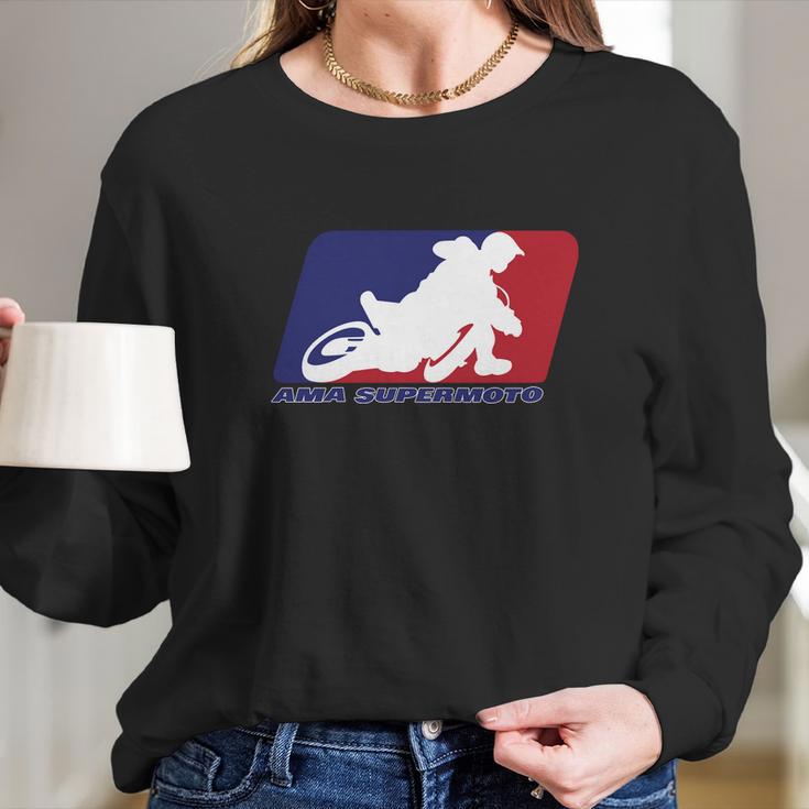 Extreme Supermoto Adrenaline Outdoor Sports Long Sleeve T-Shirt Gifts for Her