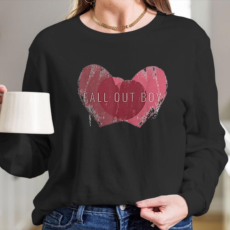 Fall Out Boy Weathered Hearts Long Sleeve T-Shirt Gifts for Her