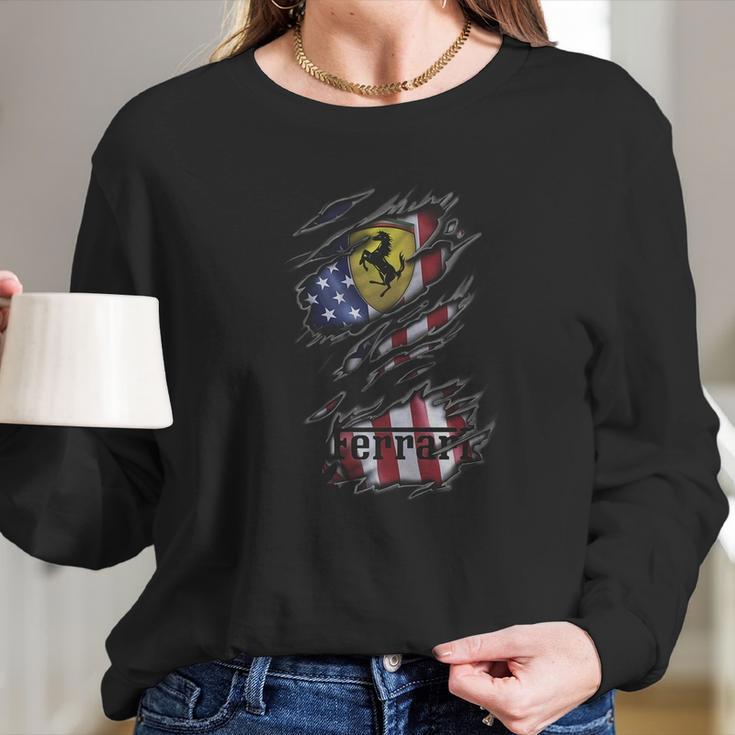 Ferrari Fan Us Ferrari Fan Us Ferrari Fan Us Long Sleeve T-Shirt Gifts for Her