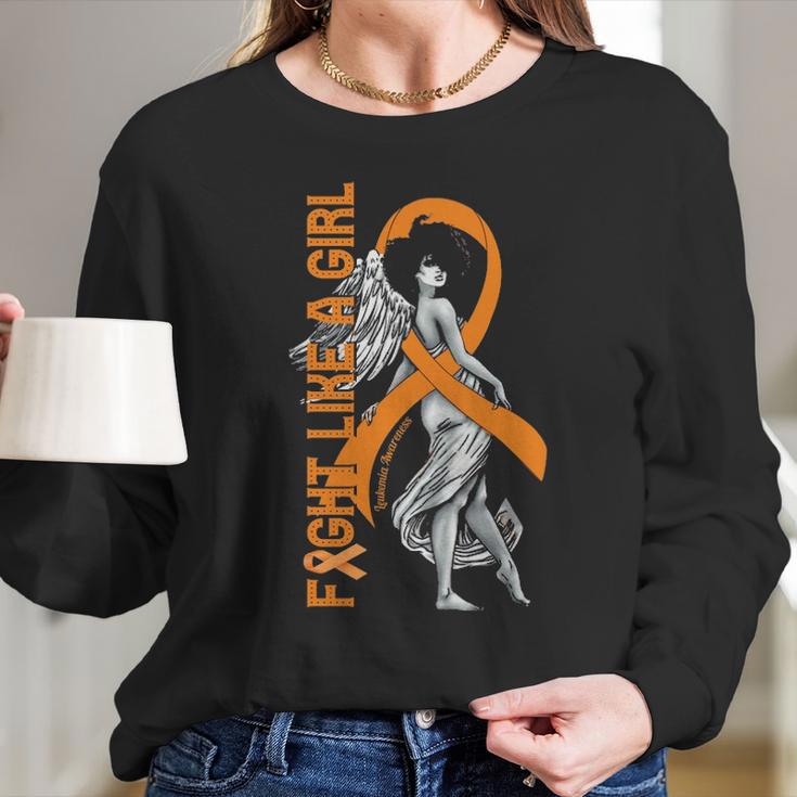 Fight Like A Leukemia Girl Long Sleeve T-Shirt Gifts for Her