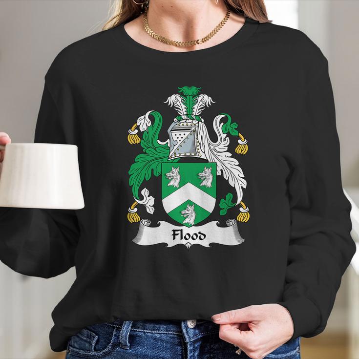 Flood Coat Of Arms Irish Family Crests Long Sleeve T-Shirt Gifts for Her